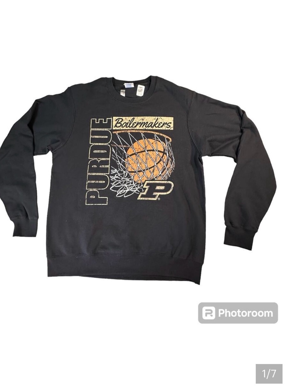 Purdue Boilermakers Women's Medium Basketball Black Sweatshirt